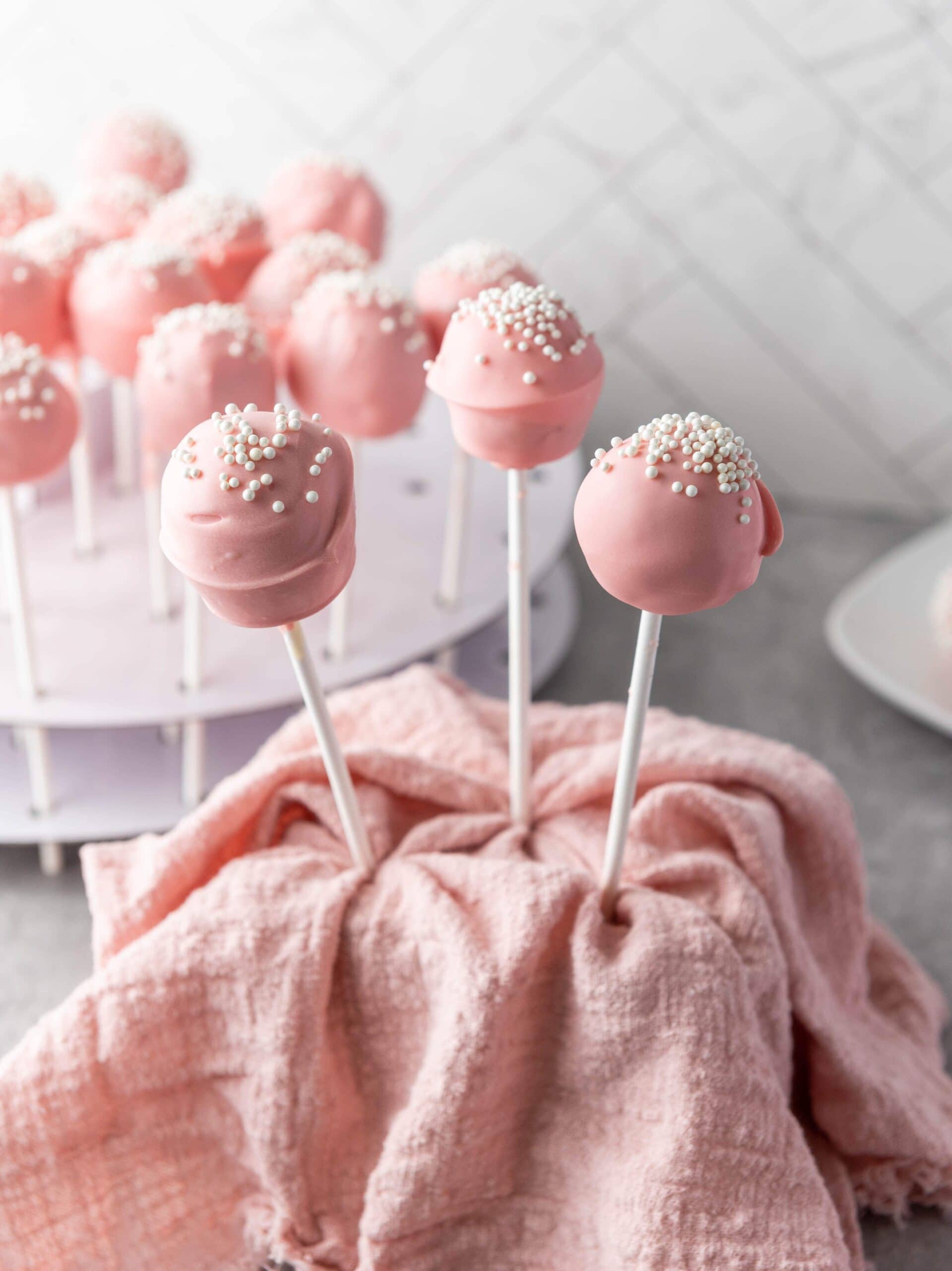 Pink Vanilla Cake Pops