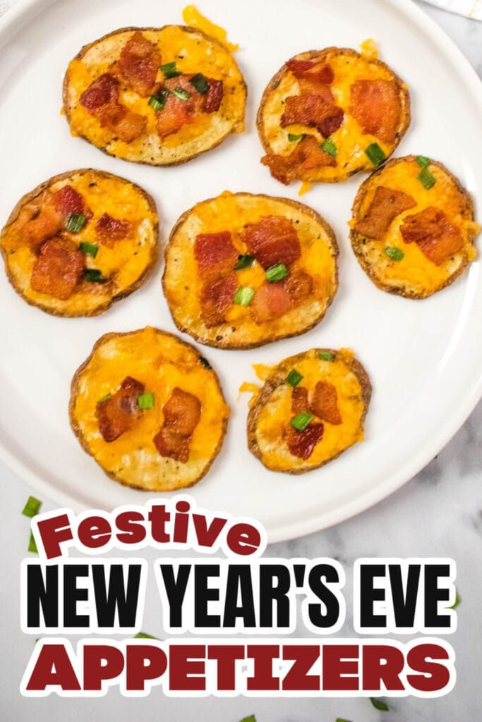 New Years Appetizers- Air Fryer Bacon and Cheese Potato Slices