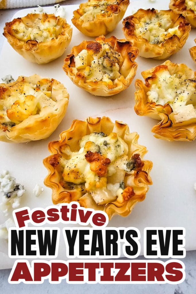 New Years Appetizers-Blue Cheese and Pear Phyllo Bites