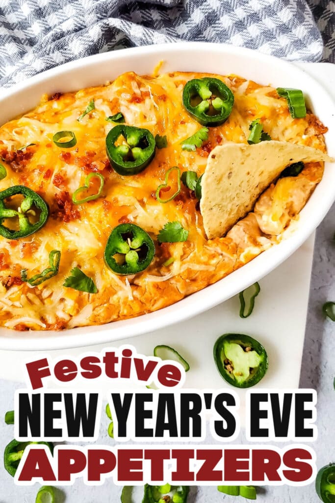New Years Appetizers-Cheesy Bacon Bean Dip