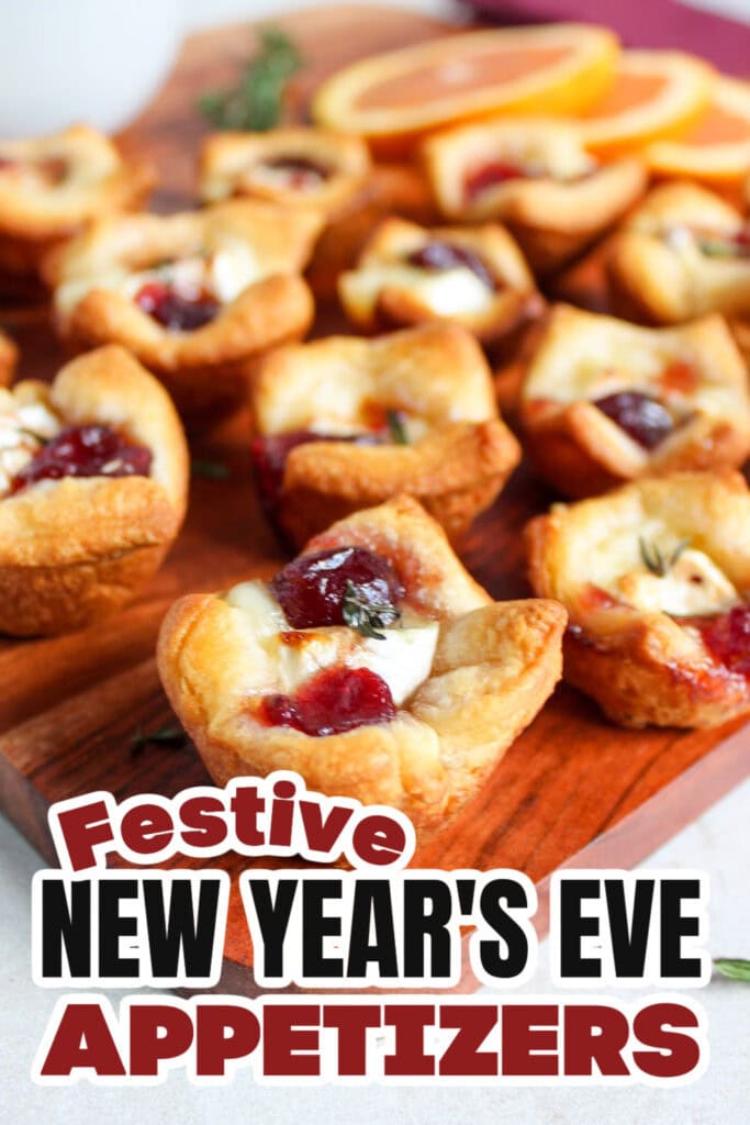 New Years Appetizers-Cranberry Brie Bites
