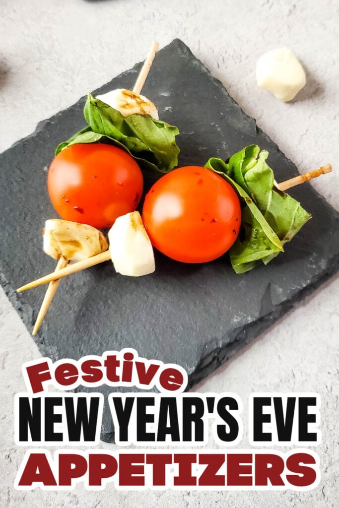 New Years Appetizers-Luxurious Caprese Skewers