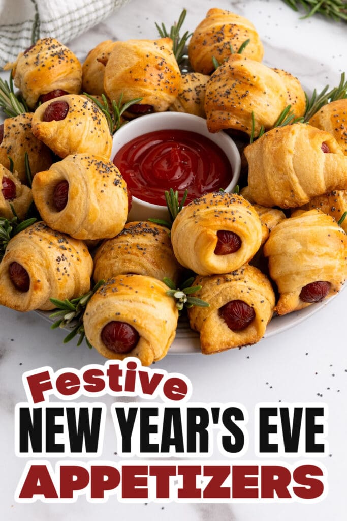 New Years Appetizers-Mini Piggies in a Blanket