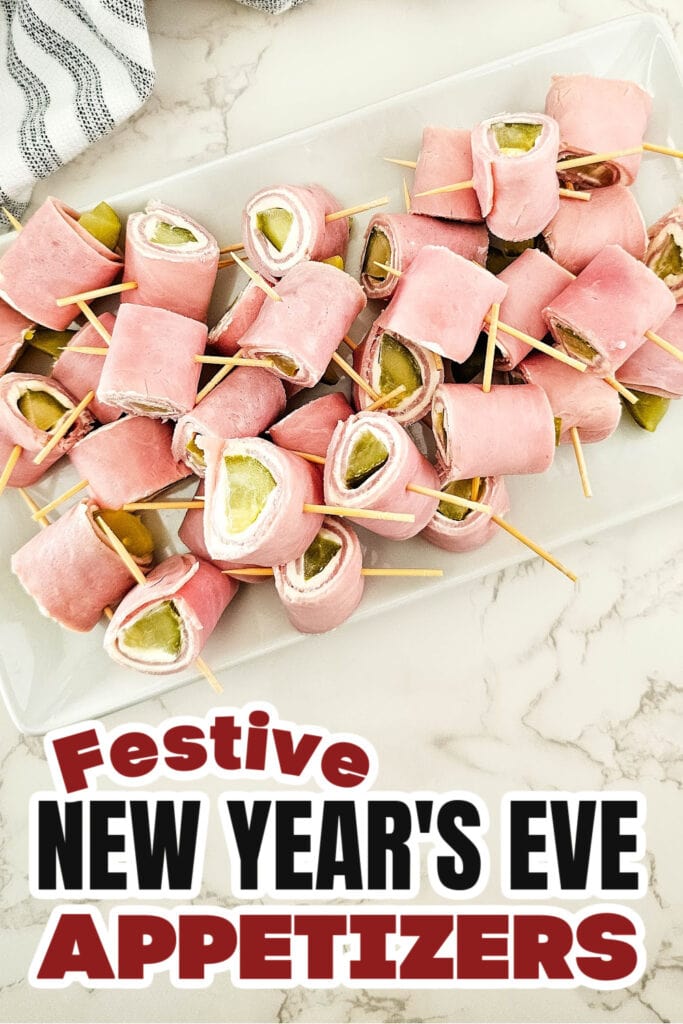 New Years Appetizers-Pickle Ham Rolls