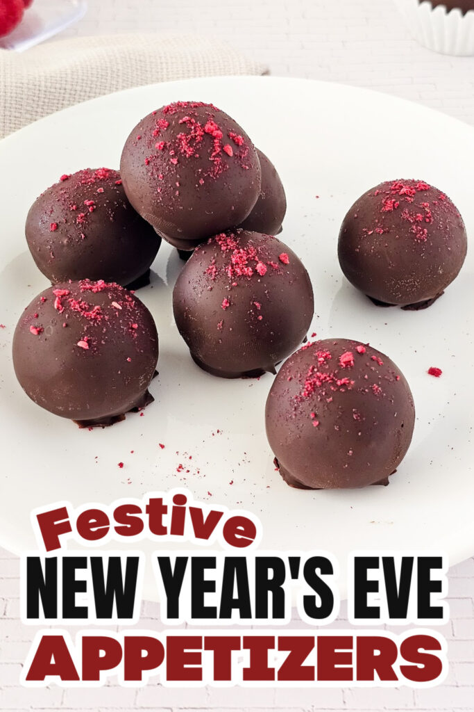 New Years Appetizers-Raspberry Chocolate Truffles