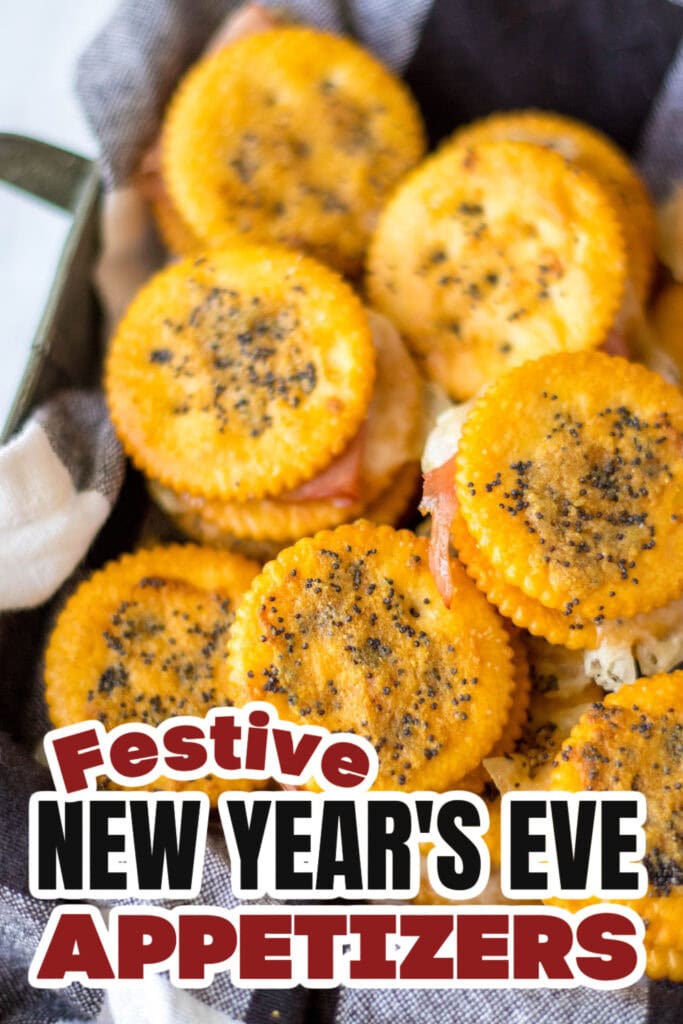 New Years Appetizers-Ritz Ham Sandwiches