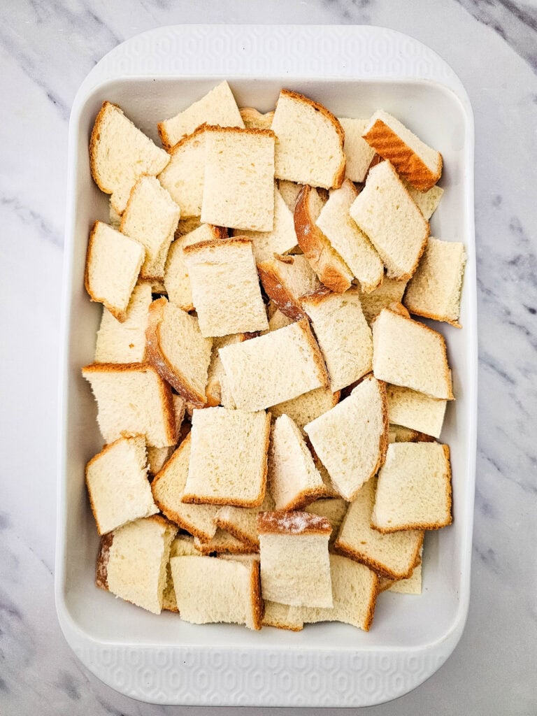 Cinnamon Apple French Toast Casserole Process Photo