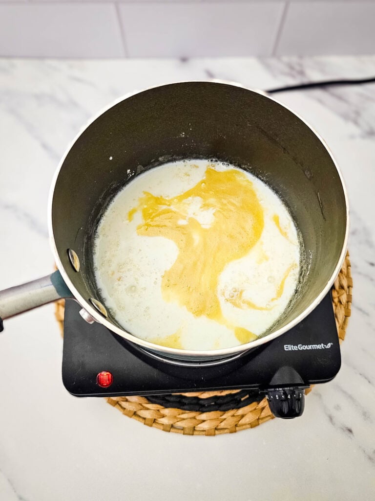 Crab Mac and Cheese Process Photo