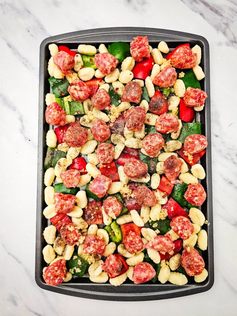 Sheet Pan Sausage and Gnocchi