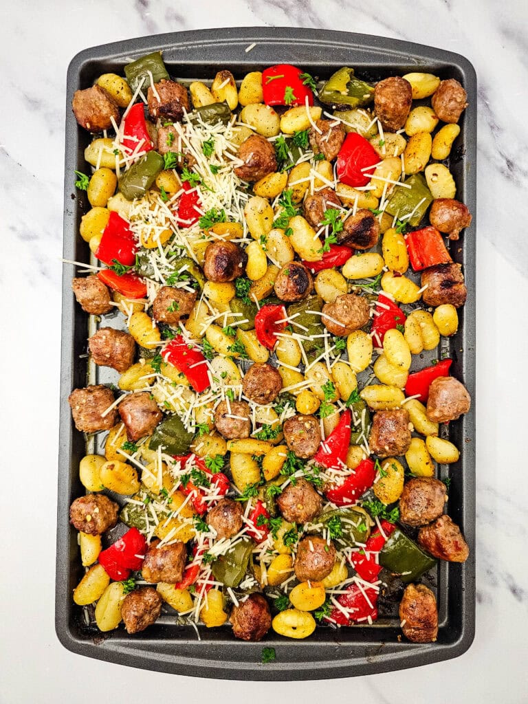 Sheet Pan Sausage and Gnocchi