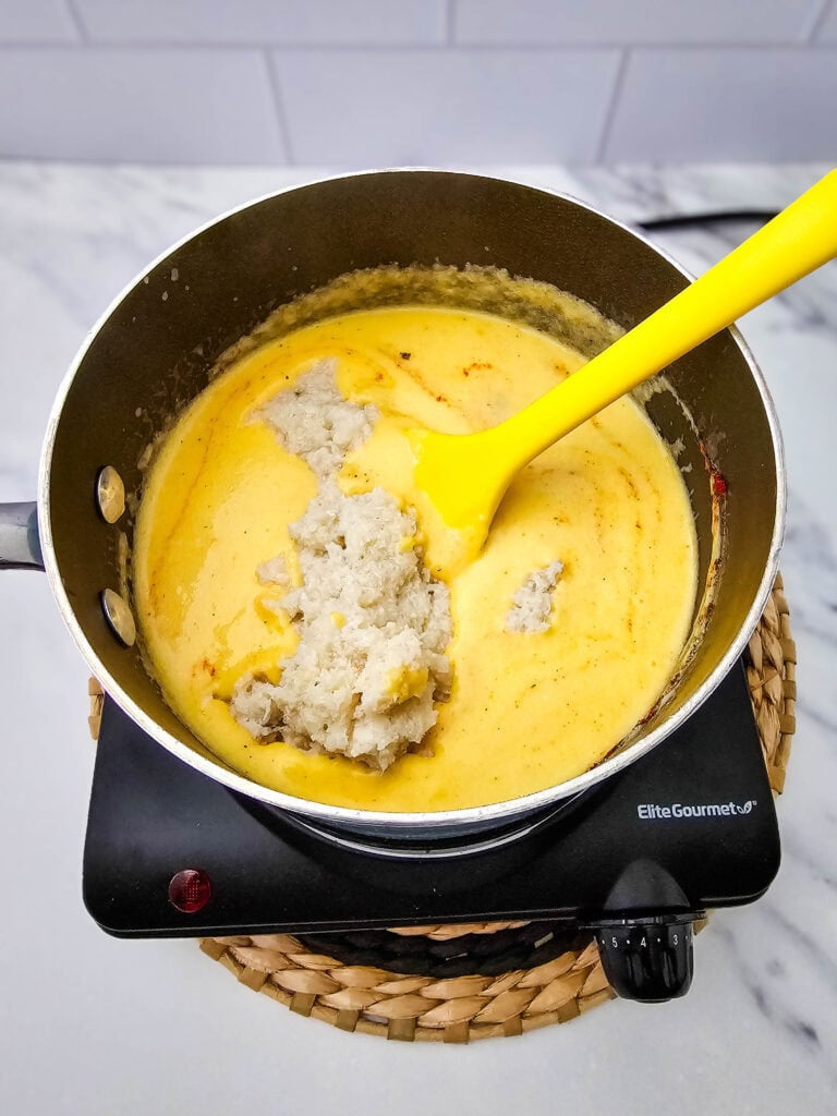 Crab Mac and Cheese Process Photo