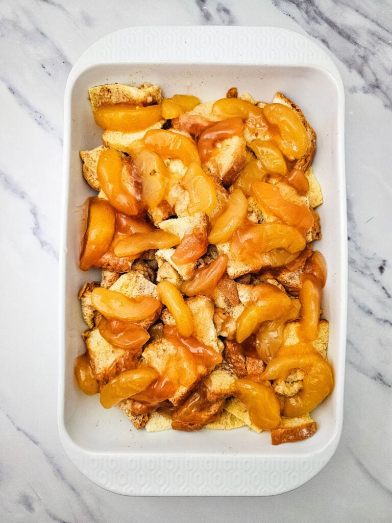 Cinnamon Apple French Toast Casserole Process Photo