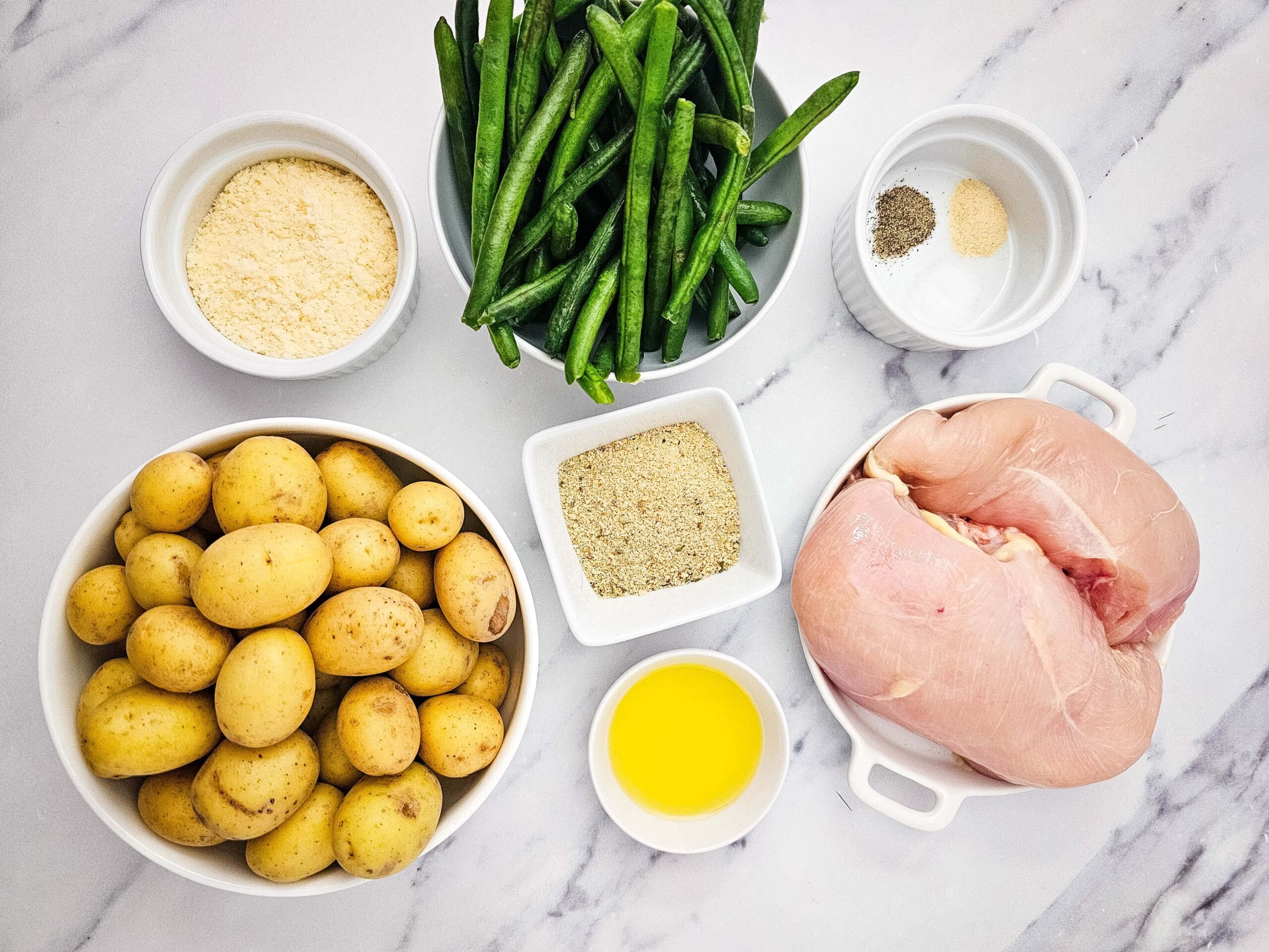 Sheet Pan Parmesan Crusted Chicken Process ingredients