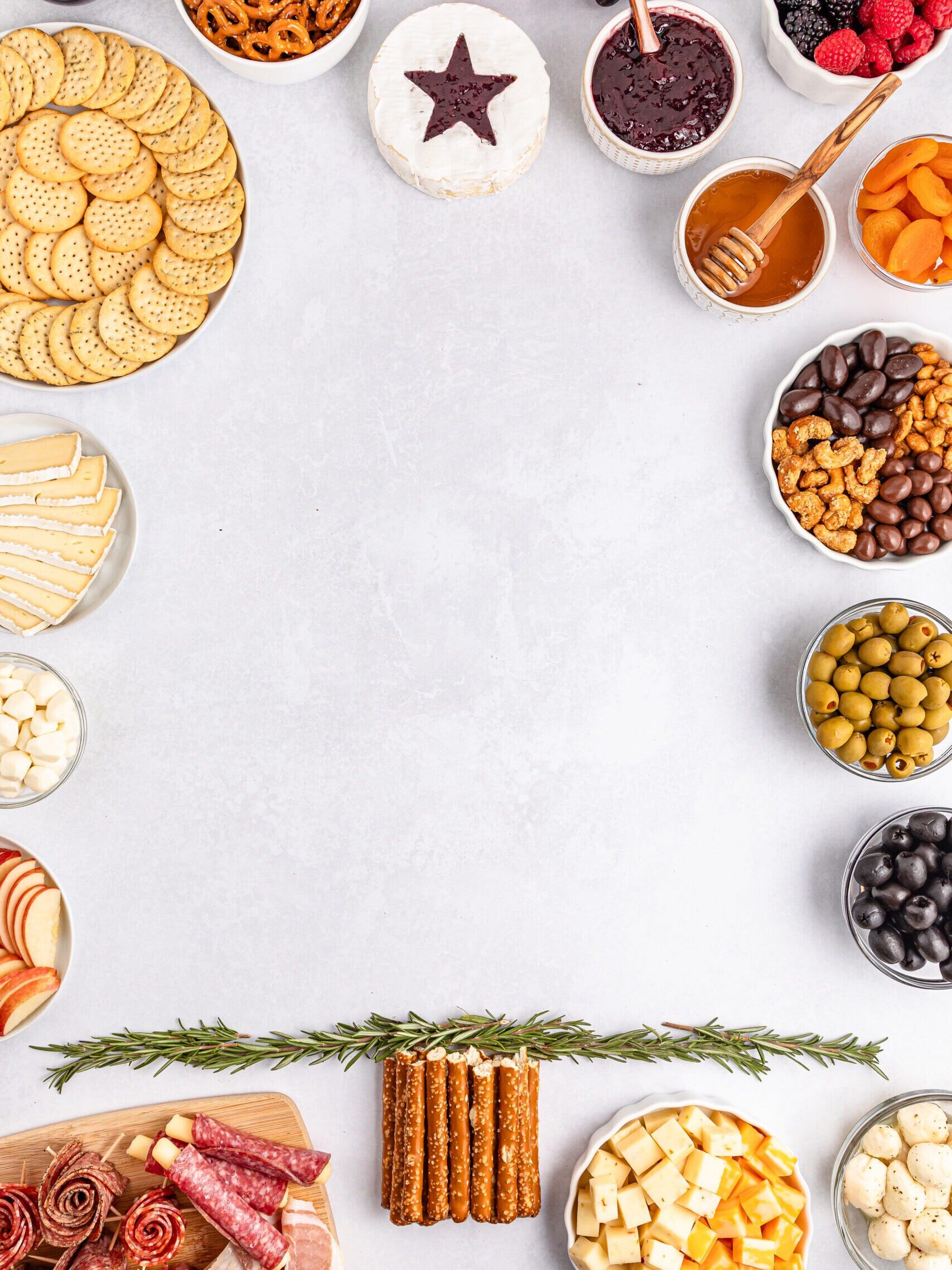 Christmas Tree Charcuterie Board on a Grazing Table
Process Photo