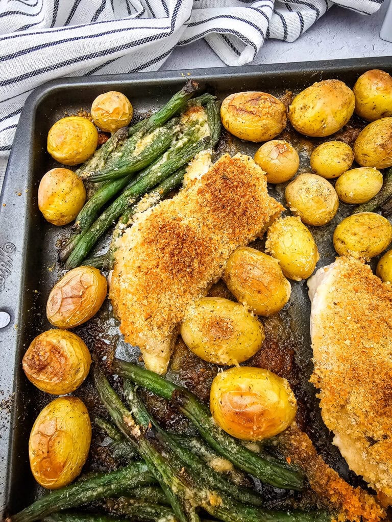 Sheet Pan Parmesan Crusted Chicken