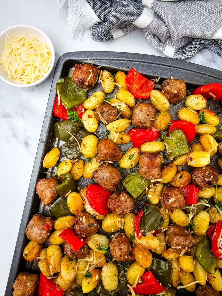 Sheet Pan Sausage and Gnocchi