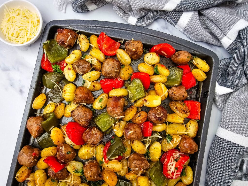 Sheet Pan Sausage and Gnocchi