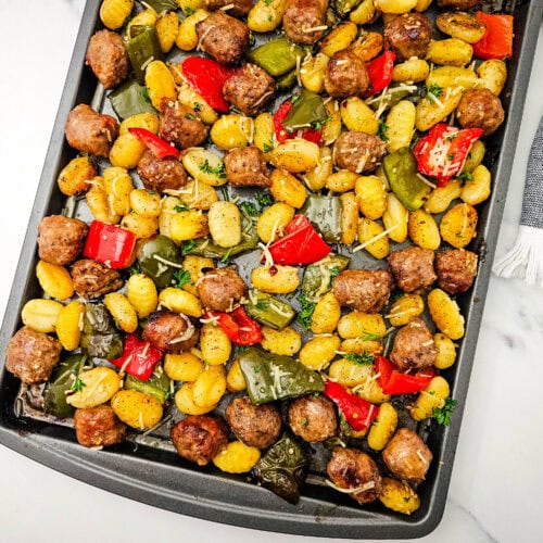 Sheet Pan Sausage and Gnocchi