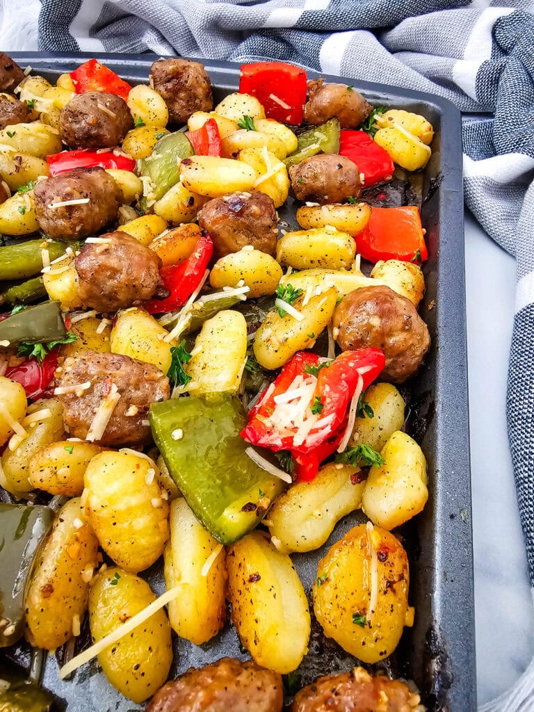 Sheet Pan Sausage and Gnocchi