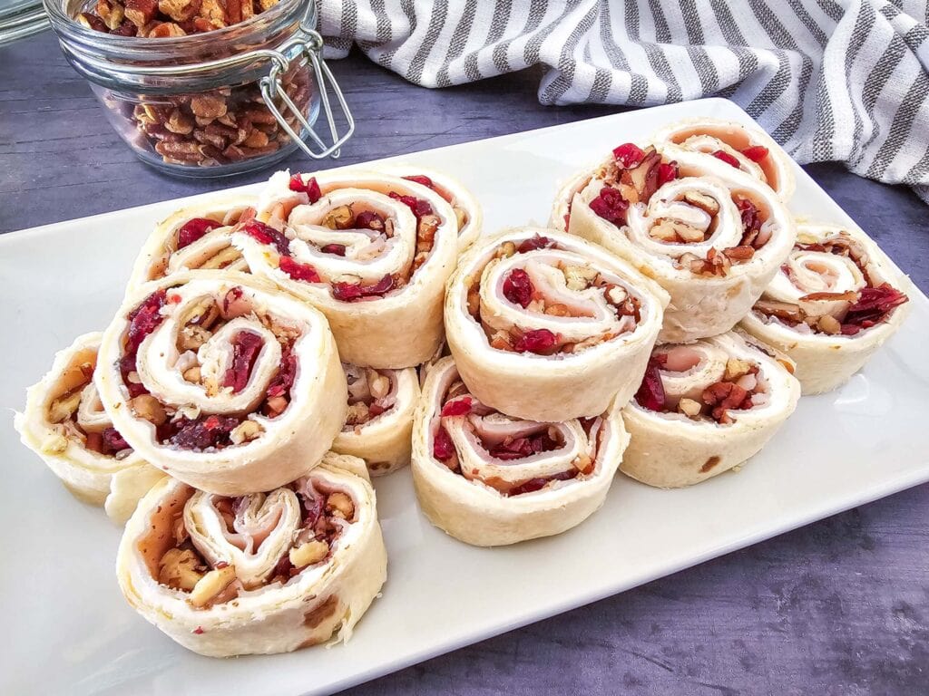 Turkey Cranberry Pecan Pinwheels