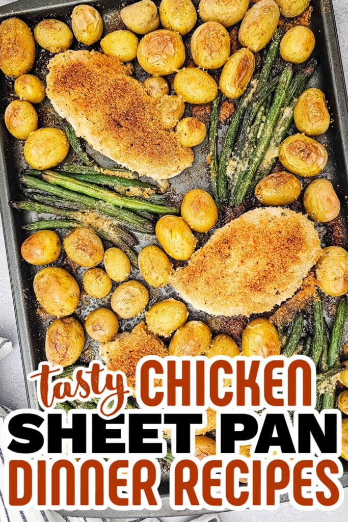 chicken sheet pan dinner -Sheet Pan Parmesan Crusted Chicken copy