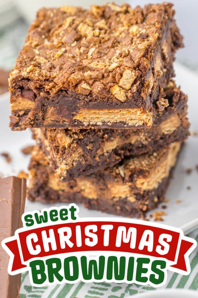 christmas brownies - Kitkat Brownies copy