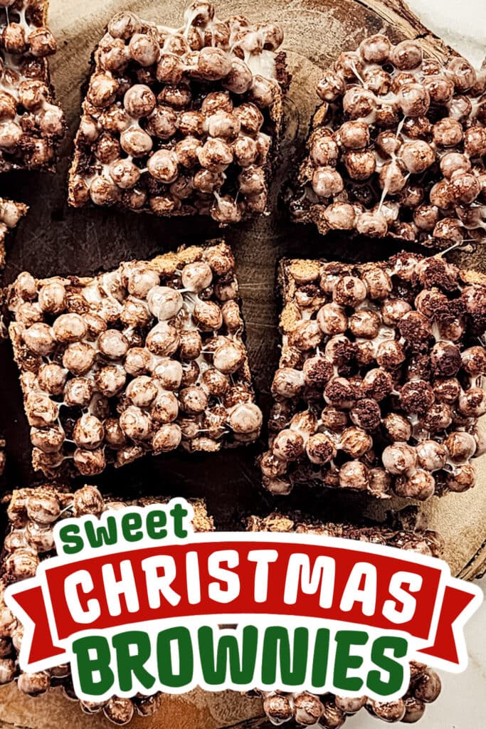 christmas brownies - Marshmallow Cocoa Puff Brownies copy