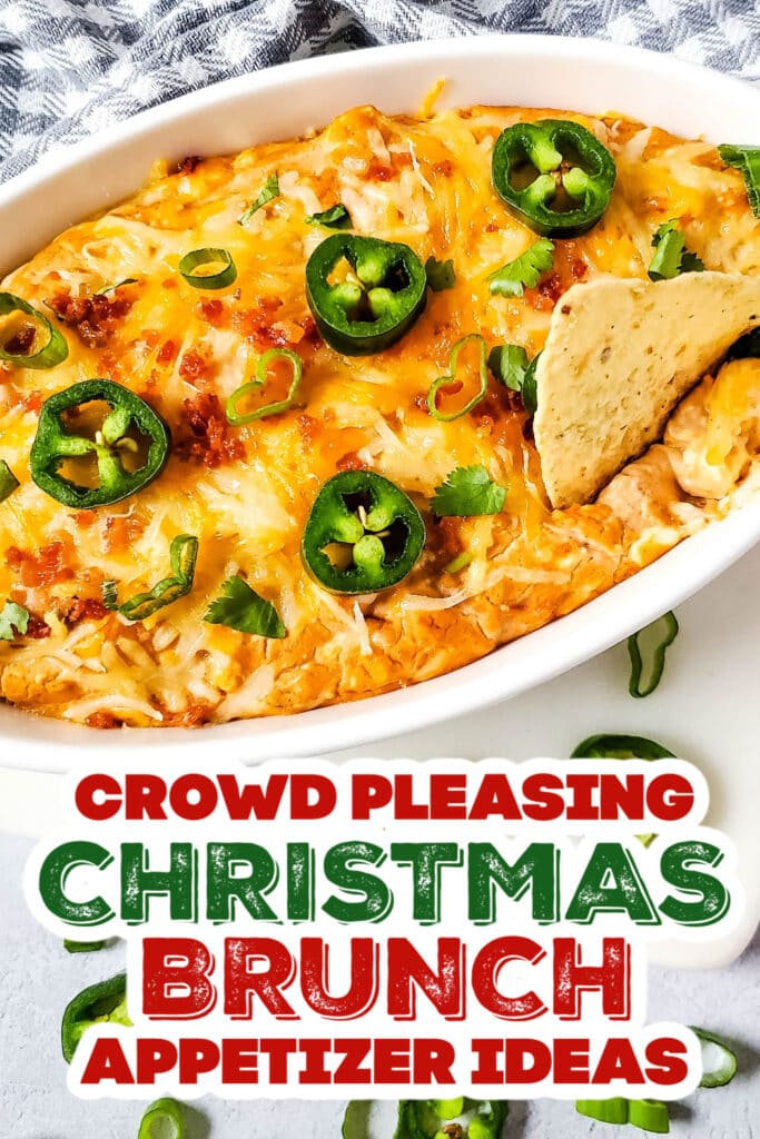 christmas brunch appetizer - Hot Cheesy Bacon Bean Dip copy