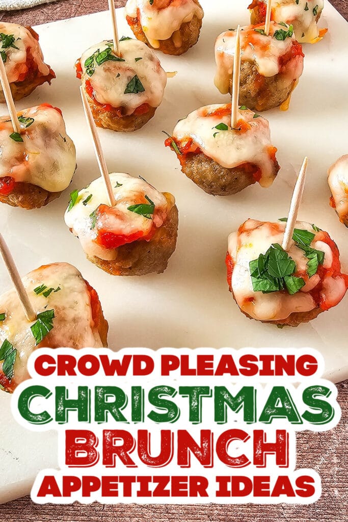christmas brunch appetizer - Meatball Marinara Bites copy