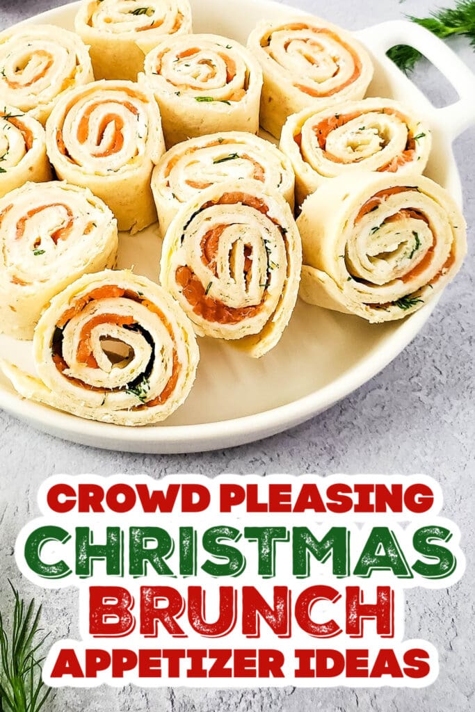 christmas brunch appetizer - Smoked Salmon Pinwheels copy