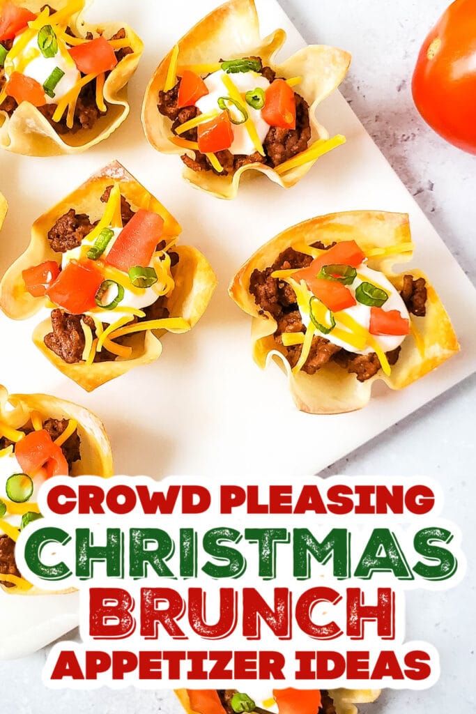 christmas brunch appetizer - Taco Wonton Cups copy