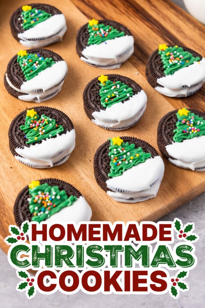 christmas cookies -Christmas Tree Oreos