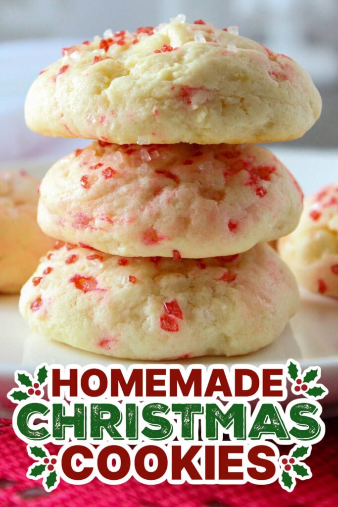 christmas cookies - Peppermint Cheesecake Cookies