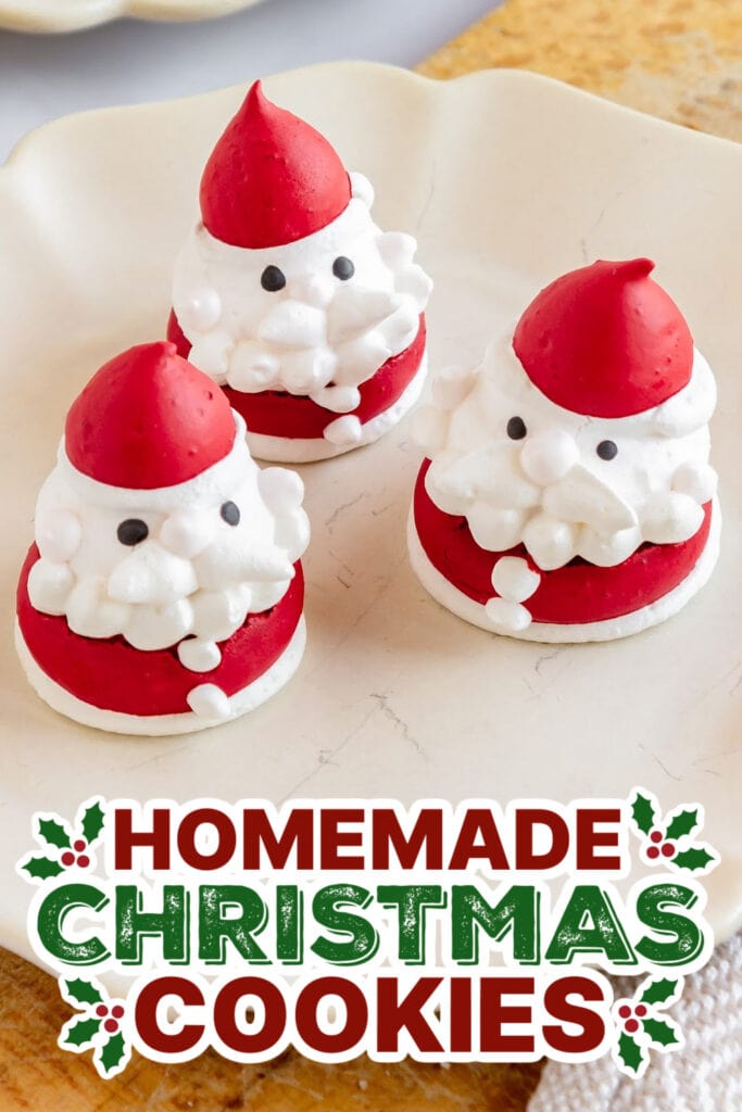 christmas cookies - Santa Claus Meringue Cookies