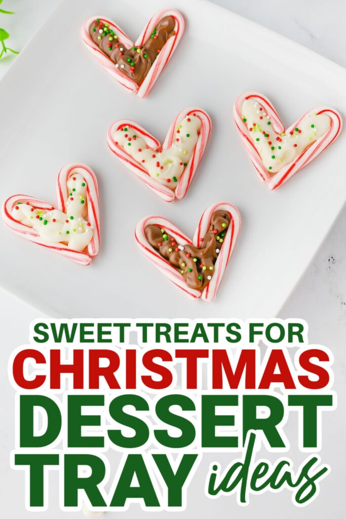 christmas dessert tray ideas - Candy Cane Hearts copy