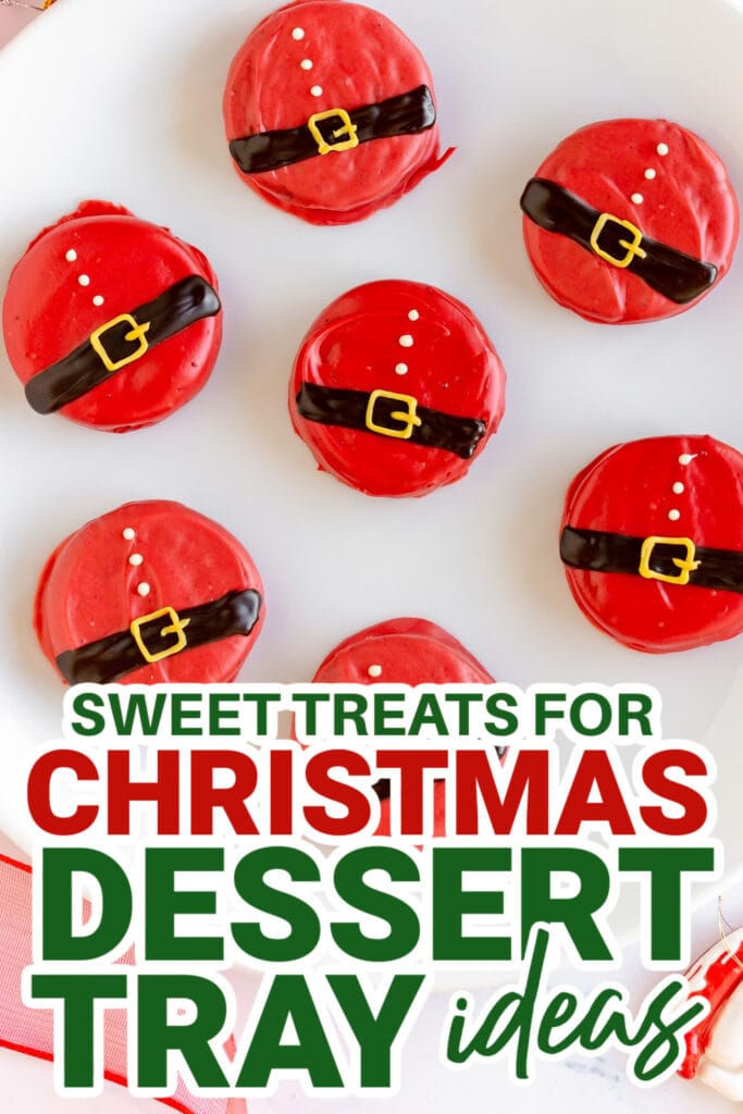 christmas dessert tray ideas - Chocolate-Dipped Santa Oreo Cookies copy