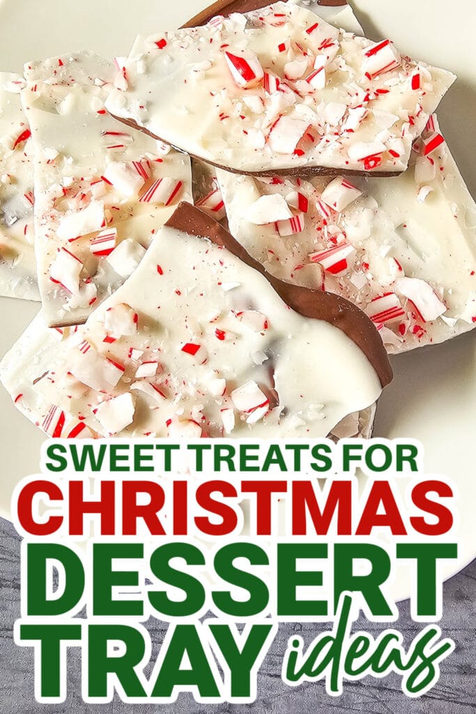 christmas dessert tray ideas - Christmas Candy Cane Bark copy