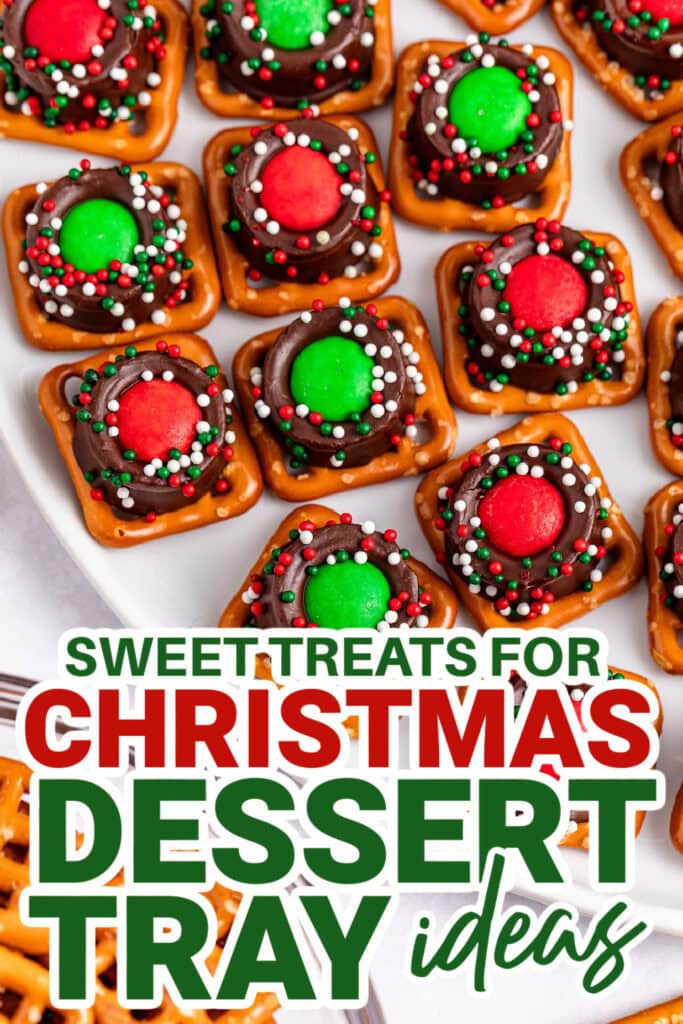 christmas dessert tray ideas - Christmas Rolo Pretzel Bites