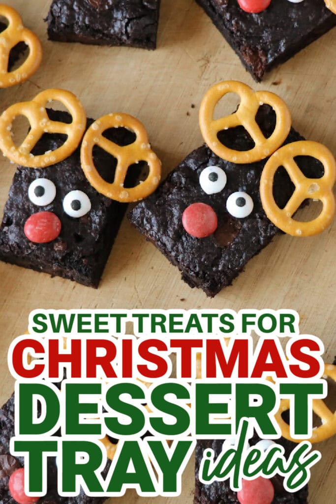 christmas dessert tray ideas - Christmas Rudolph Brownies copy