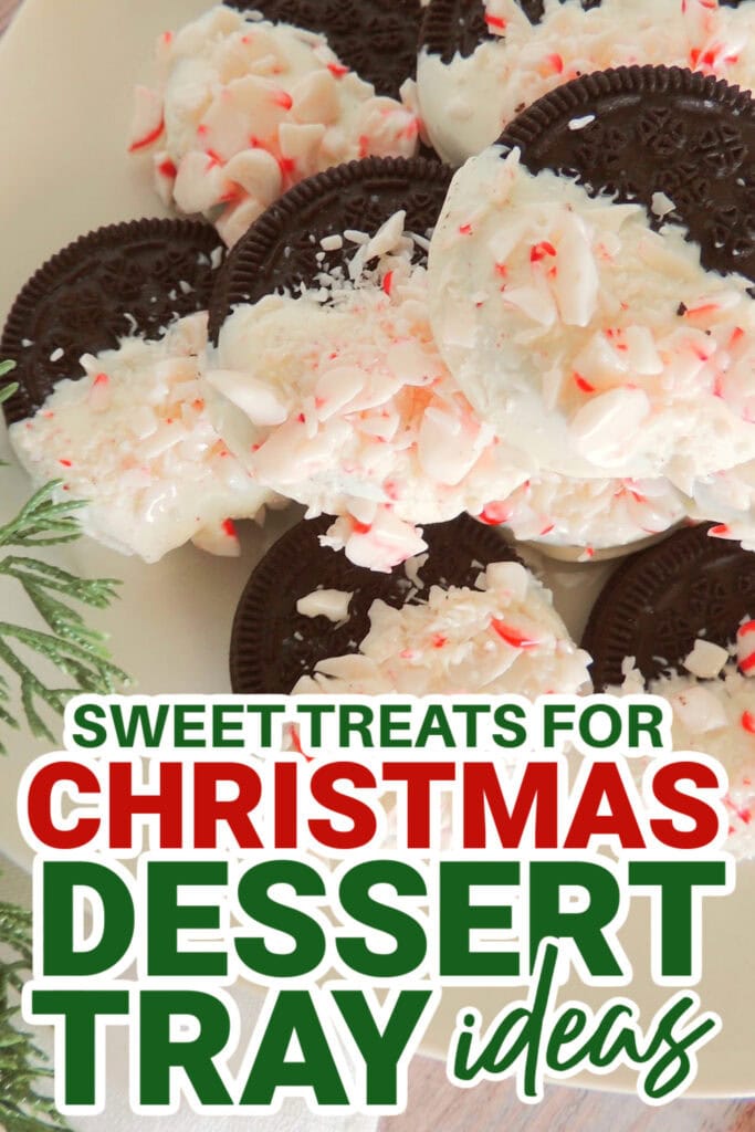 christmas dessert tray ideas - Sweet Peppermint Oreos copy