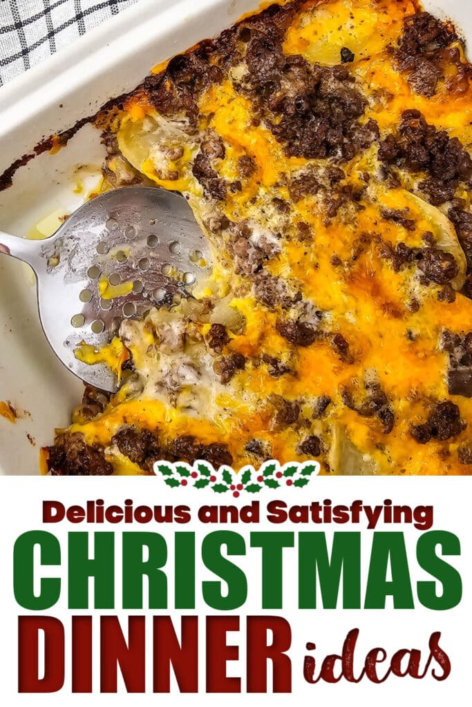 christmas dinner ideas -Cheesy Hamburger Potato Casserole copy