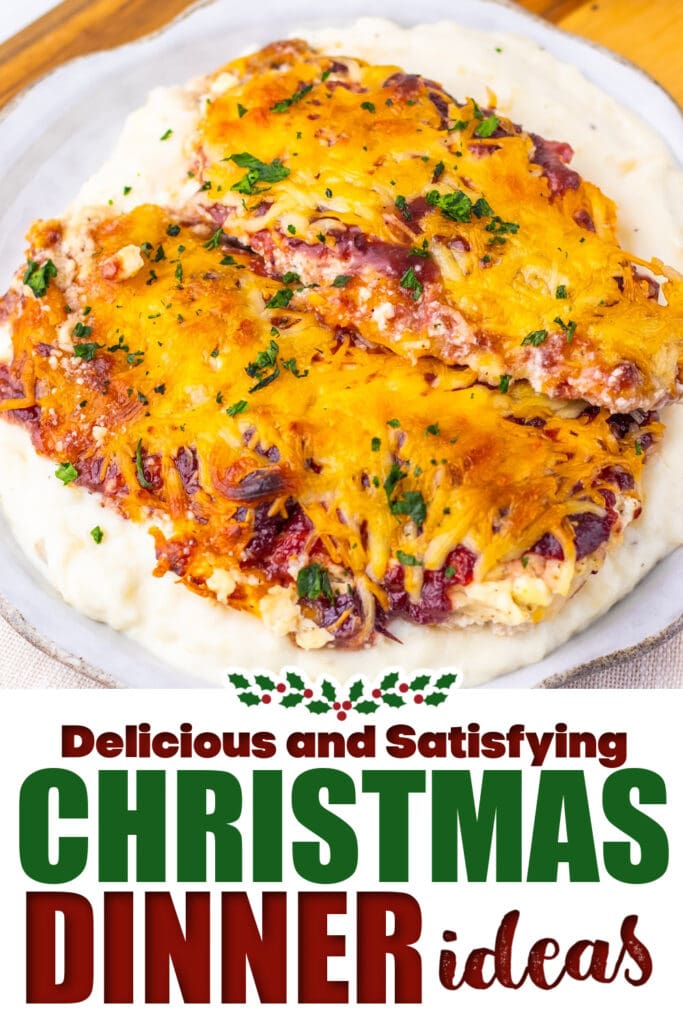 christmas dinner ideas -Cranberry Cream Cheese Chicken Bake copy