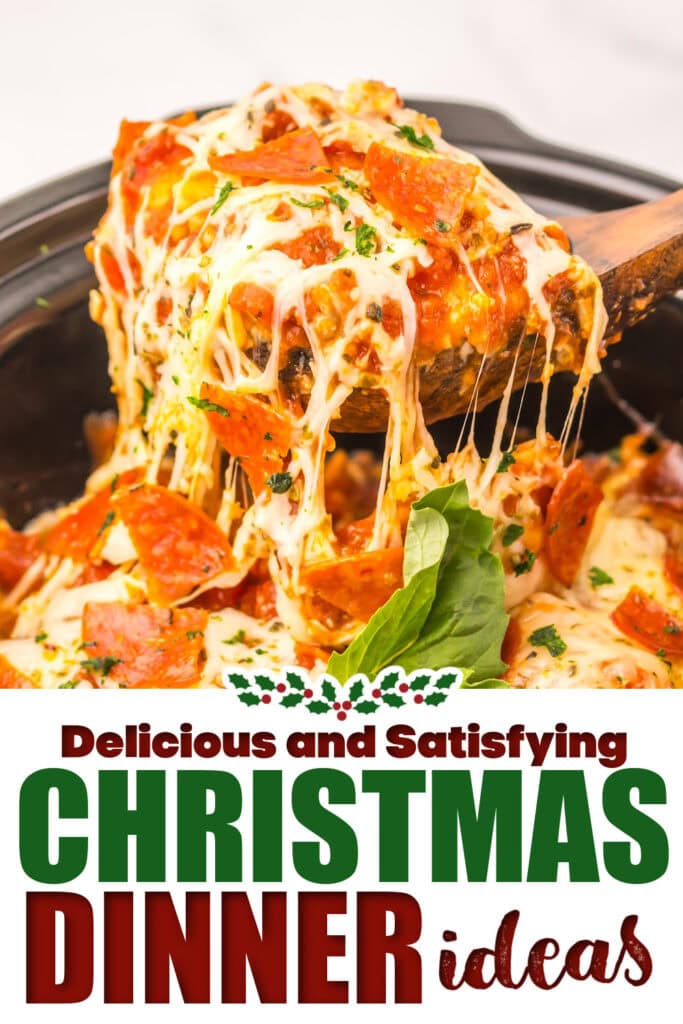 christmas dinner ideas -Slow Cooker Pizza Ravioli copy