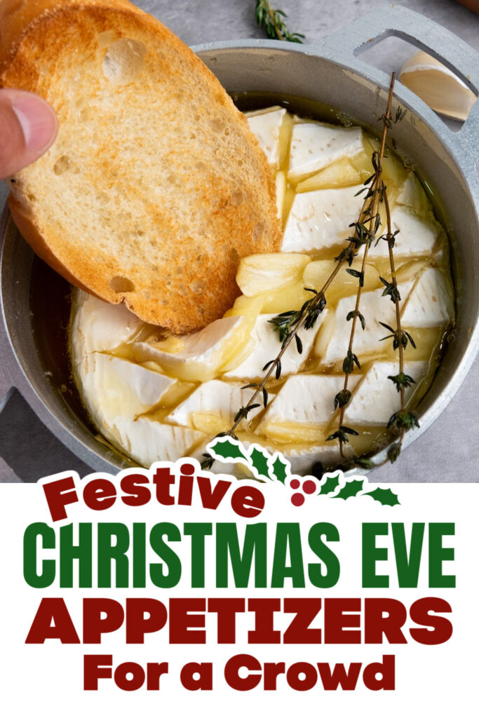 christmas eve appetizers - Baked Brie with Garlic and Honey