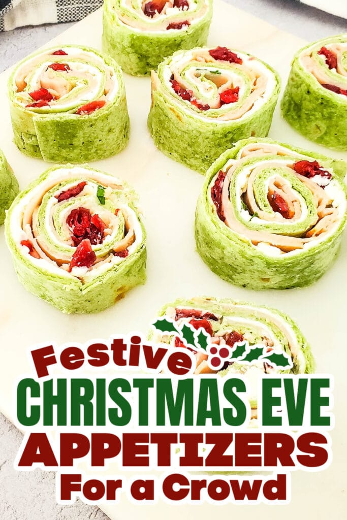 christmas eve appetizers - Cranberry Turkey Pinwheels copy