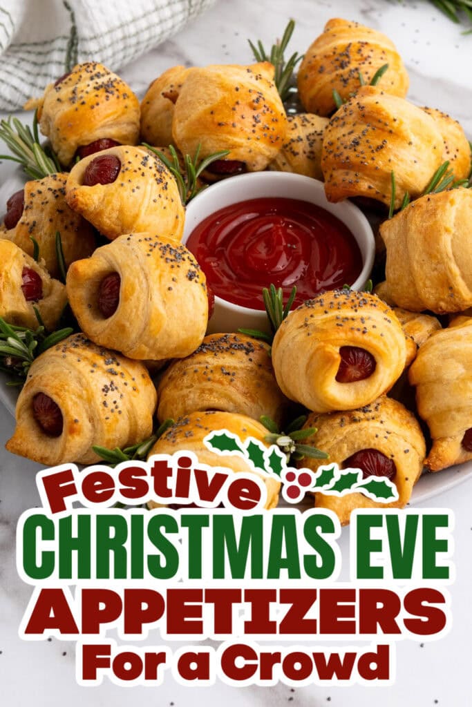 christmas eve appetizers - Mini Piggies in a Blanket copy