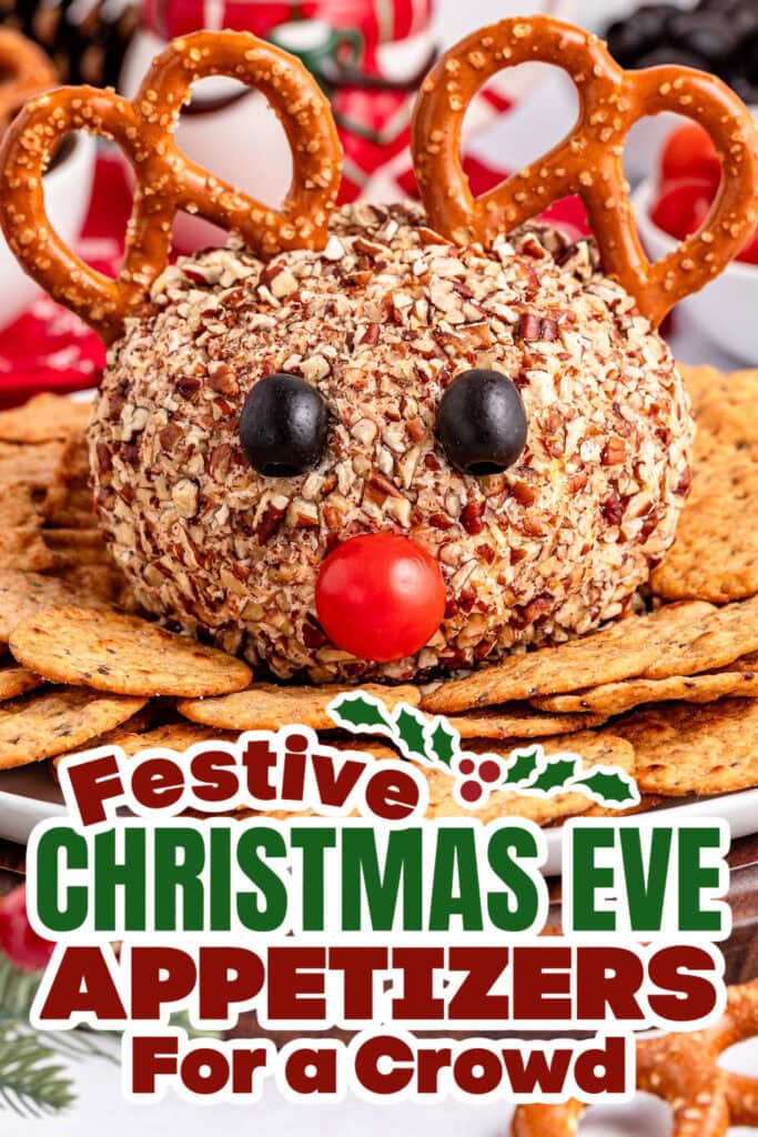 christmas eve appetizers - Reindeer Cheeseball copy
