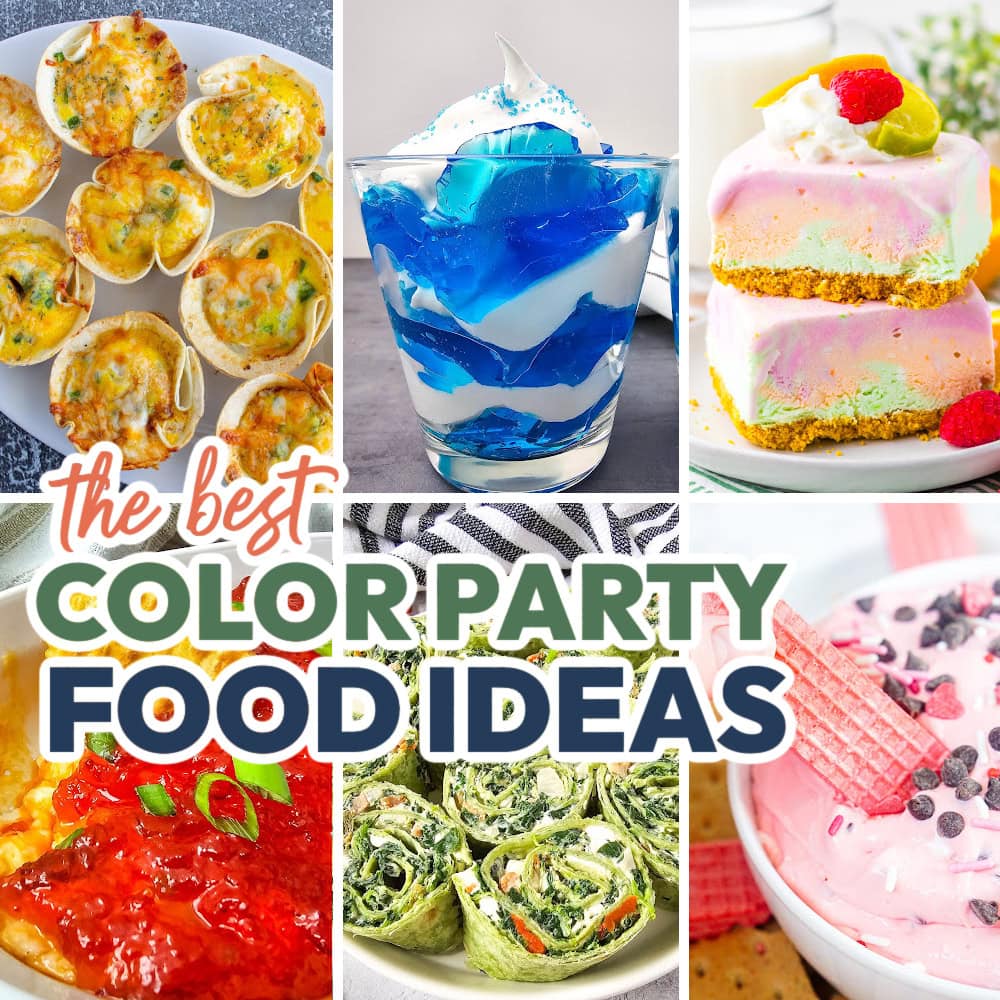 color party food ideas featured image
