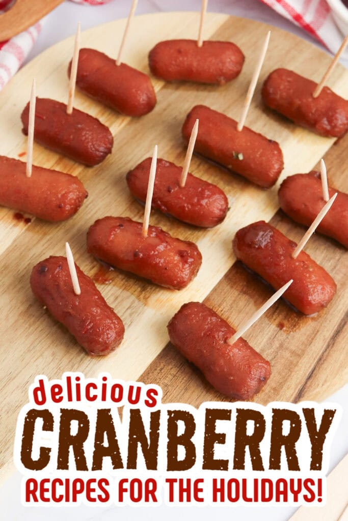 cranberry recipes - Crockpot Cranberry Cocktail Sausages copy