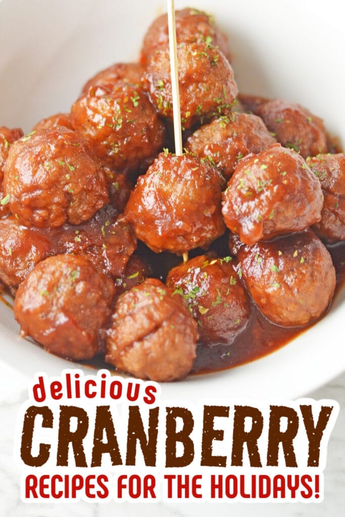 cranberry recipes - Crockpot Cranberry Meatballs copy